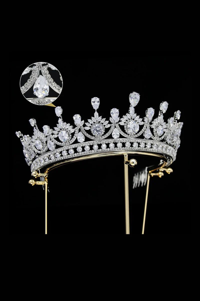 Green Zircon Wedding Crown
