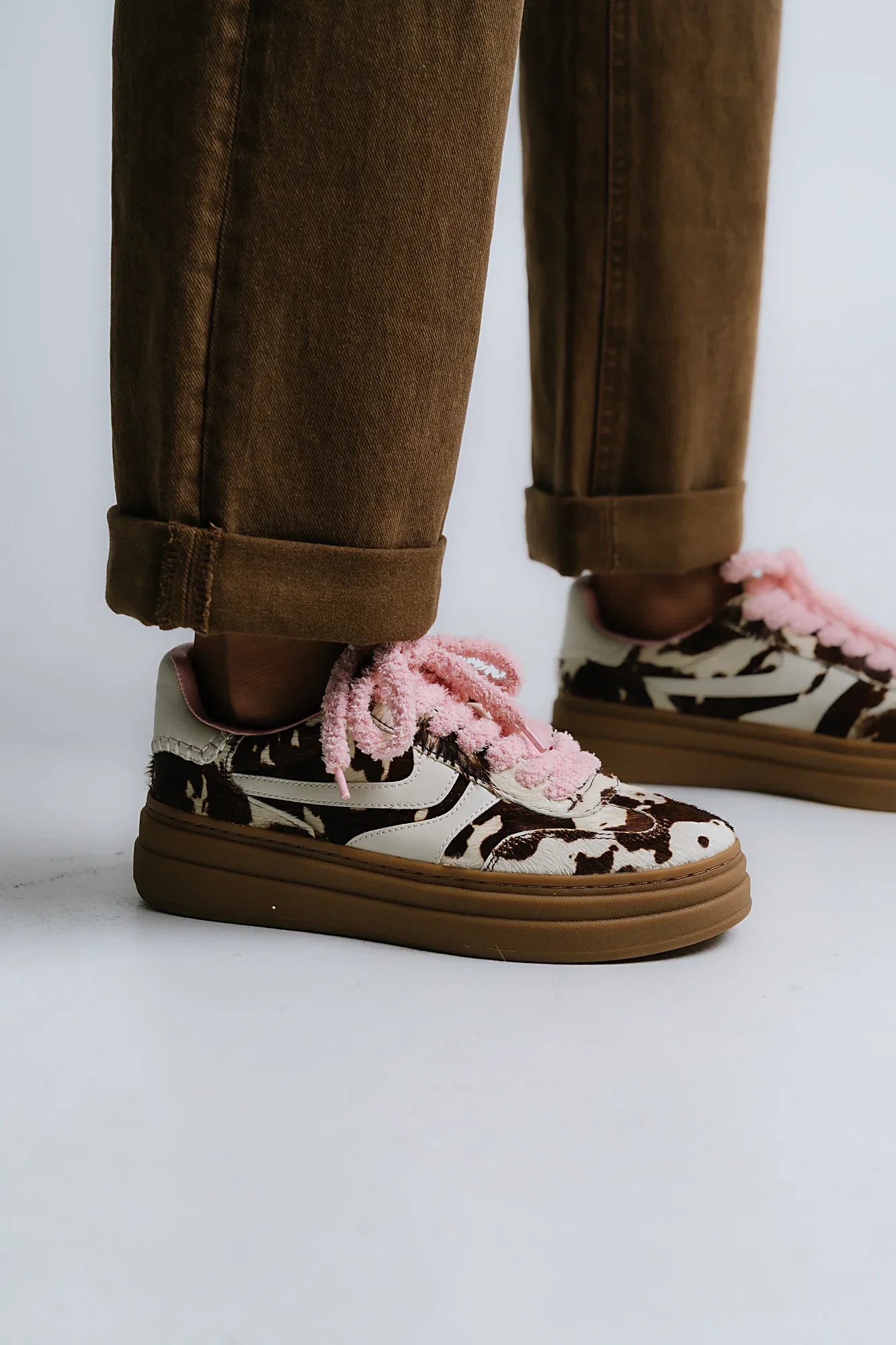 Steve Madden Dodge Sneaker in Cow Print FINAL SALE