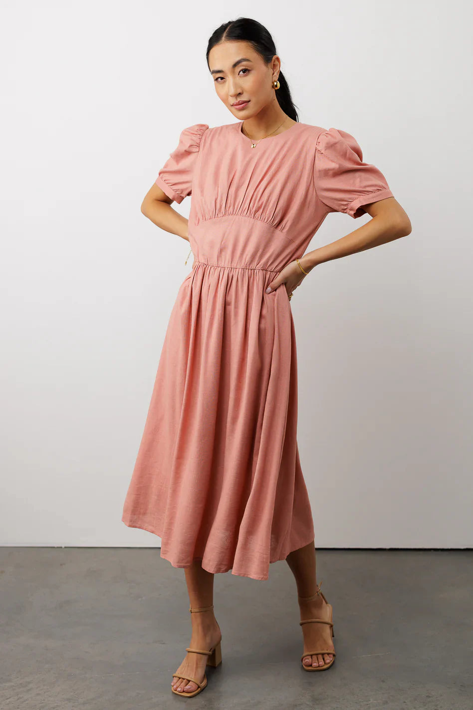 Cyrus Midi Dress in Pink FINAL SALE