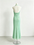 Halter Cutout Sequin Mermaid Maxi Dress
