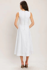 CLOUDLIGHT SUMMER WHITE MIDI DRESS