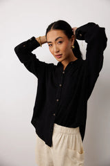 Finley Button Up in Black FINAL SALE