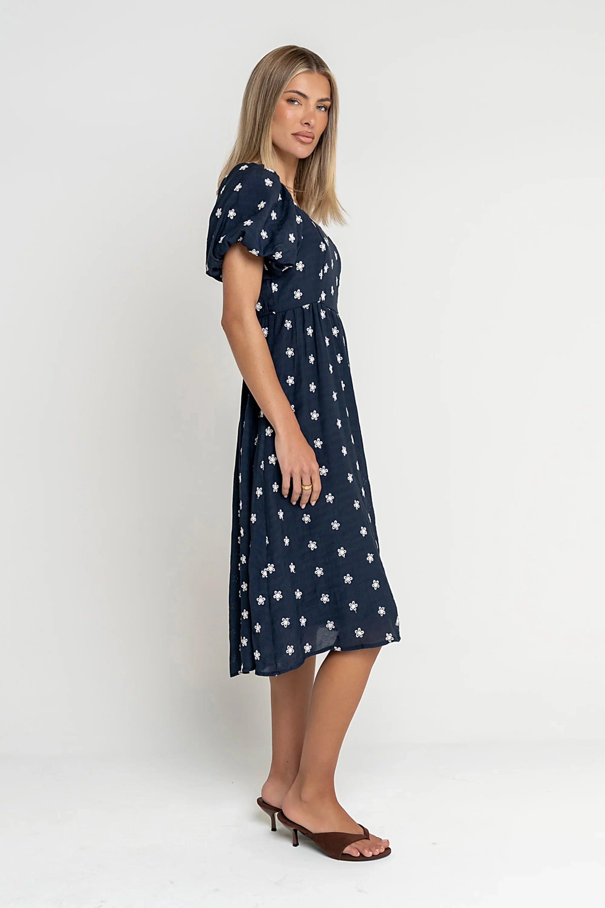 Tara Embroidered Midi Dress