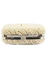 Amazing Pearl With Crystal Rhinestone Chain Clutches
