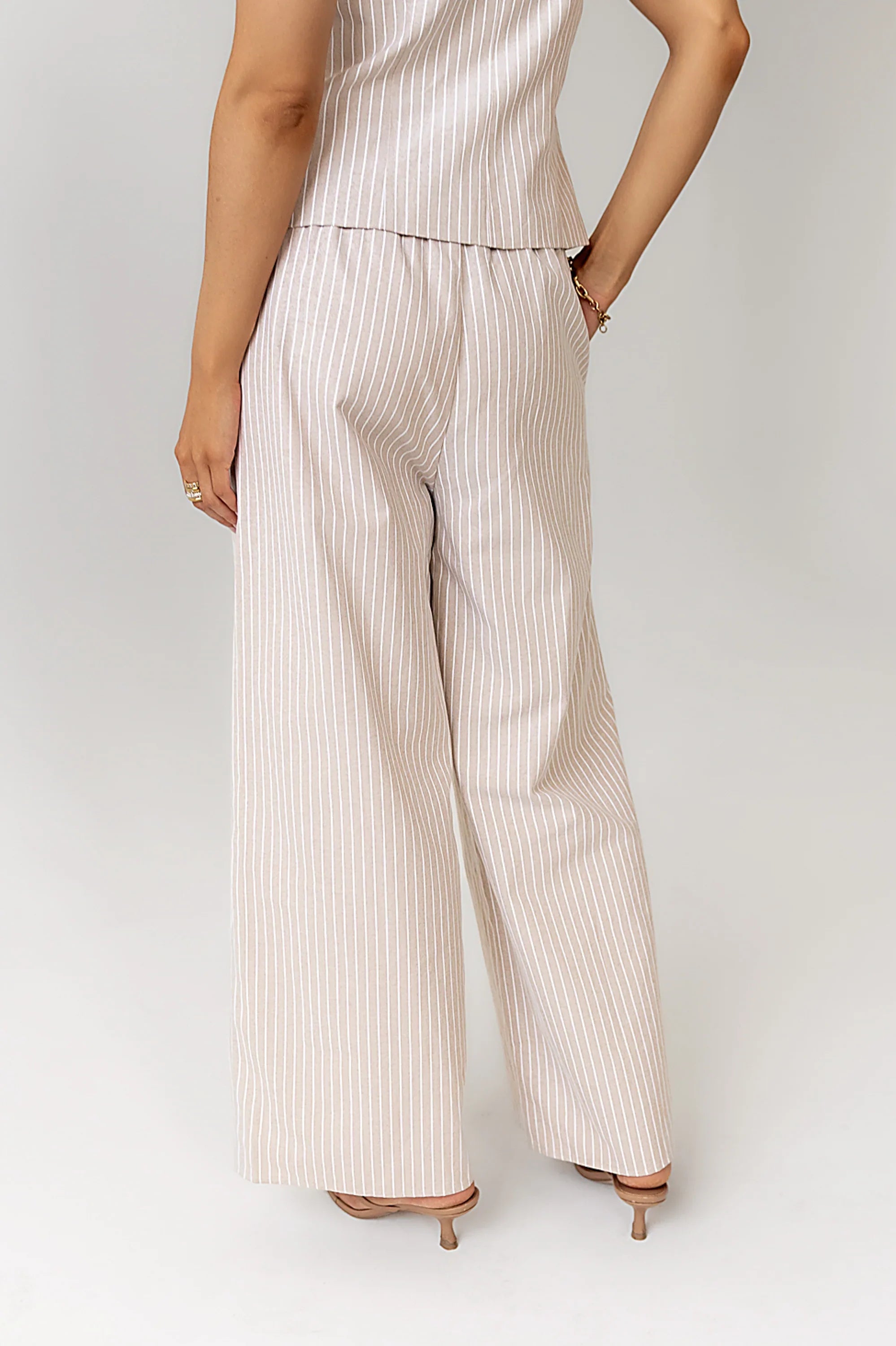 Rosa Wide Leg Pants in Taupe