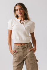 Brady Knit Top in Cream