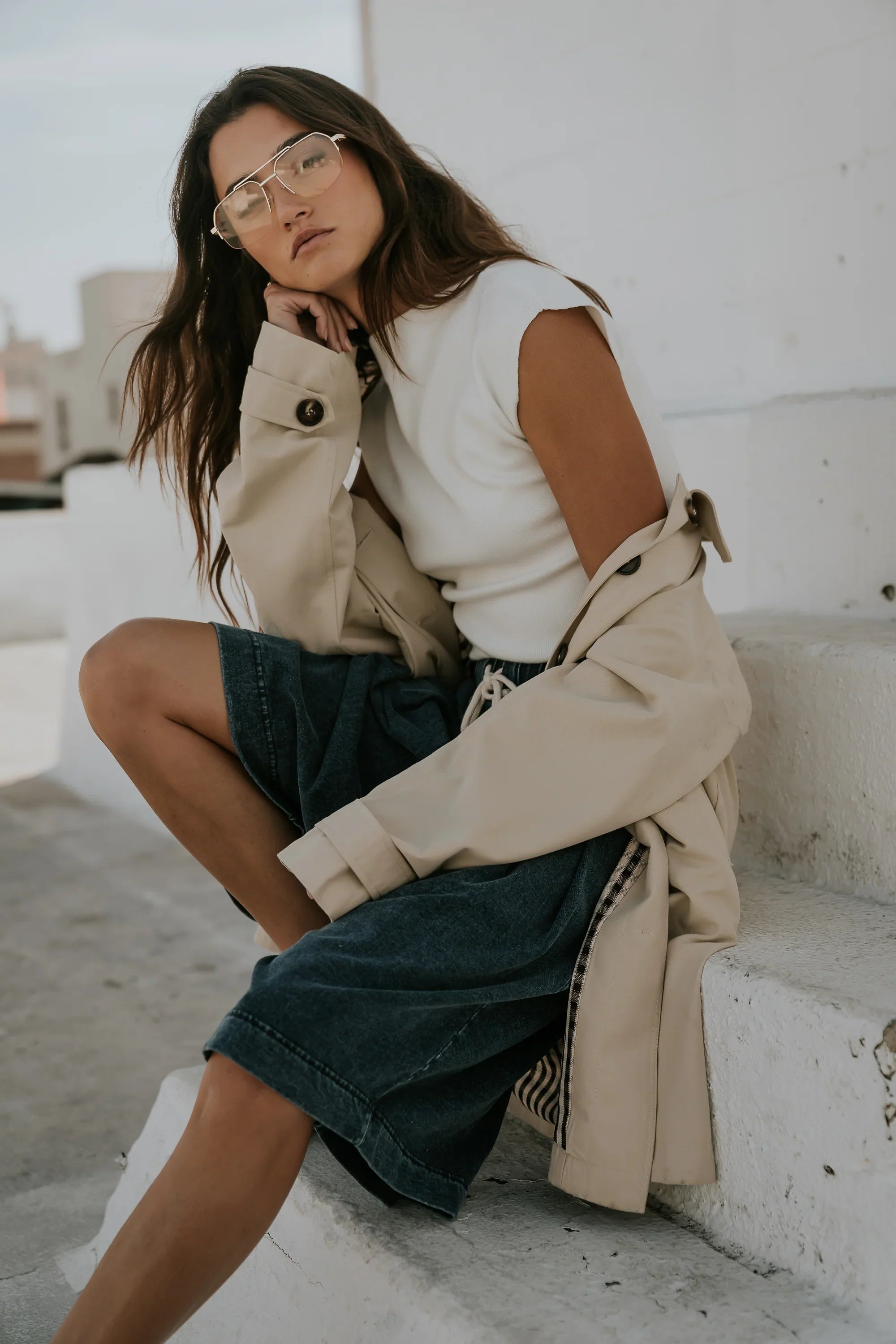 Maggie Knit Top in White