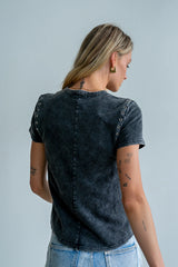 Genesis Grommet Top in Charcoal