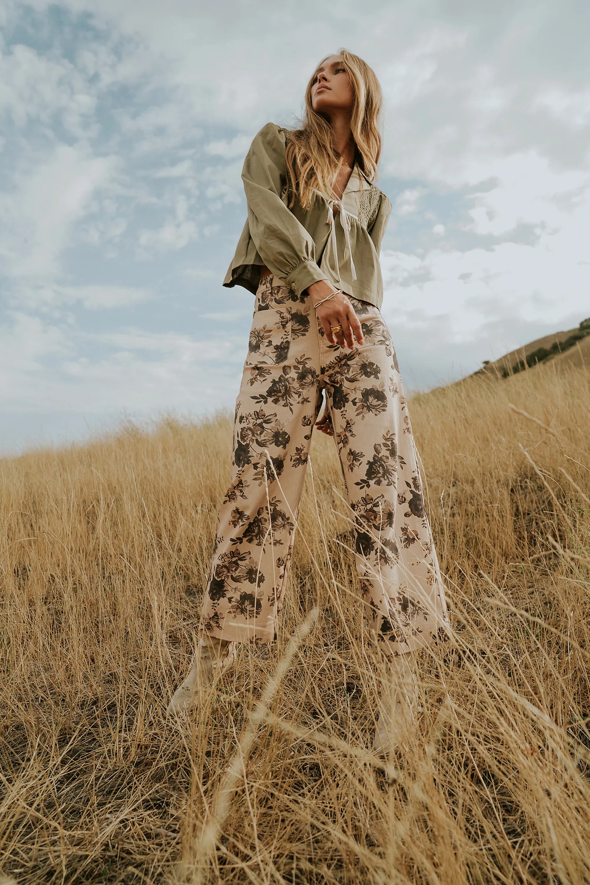 Iris Floral Wide Leg Pants FINAL SALE