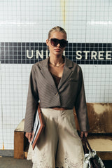 Crystal Cropped Blazer