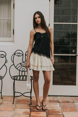 Trina Polka Dot Mini Skirt in Yellow