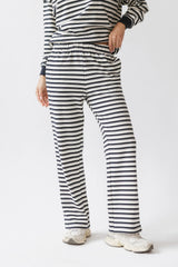 Taya Striped Wide Leg Pants in Navy FINAL SALE