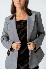 Nona Mixed Media Blazer