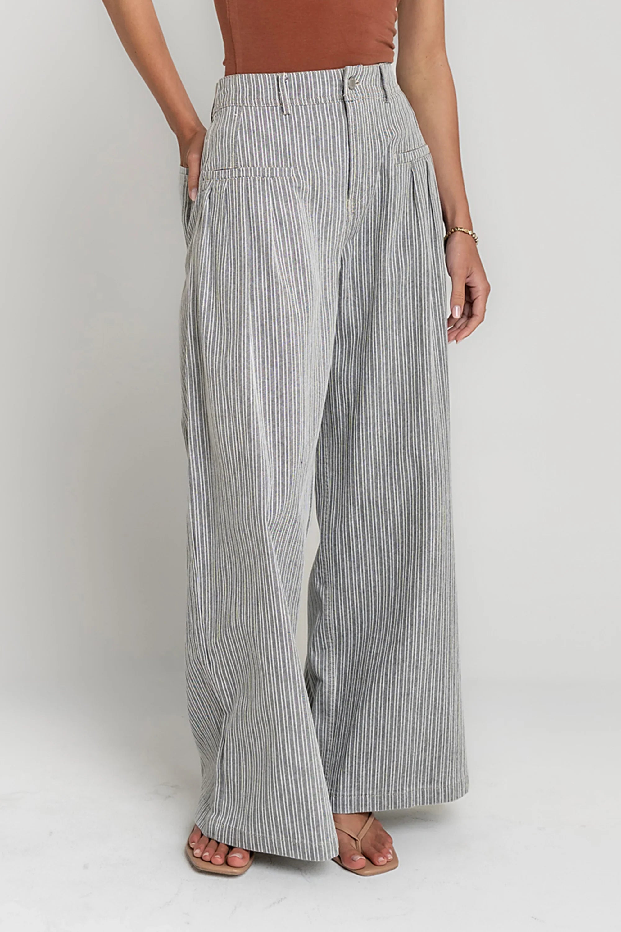 Karol Striped Wide Leg Pants