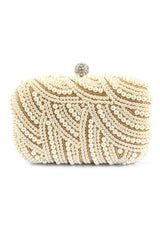 Amazing Pearl With Crystal Rhinestone Chain Clutches