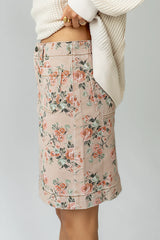 Juno Floral Mini Skirt in Clay FINAL SALE