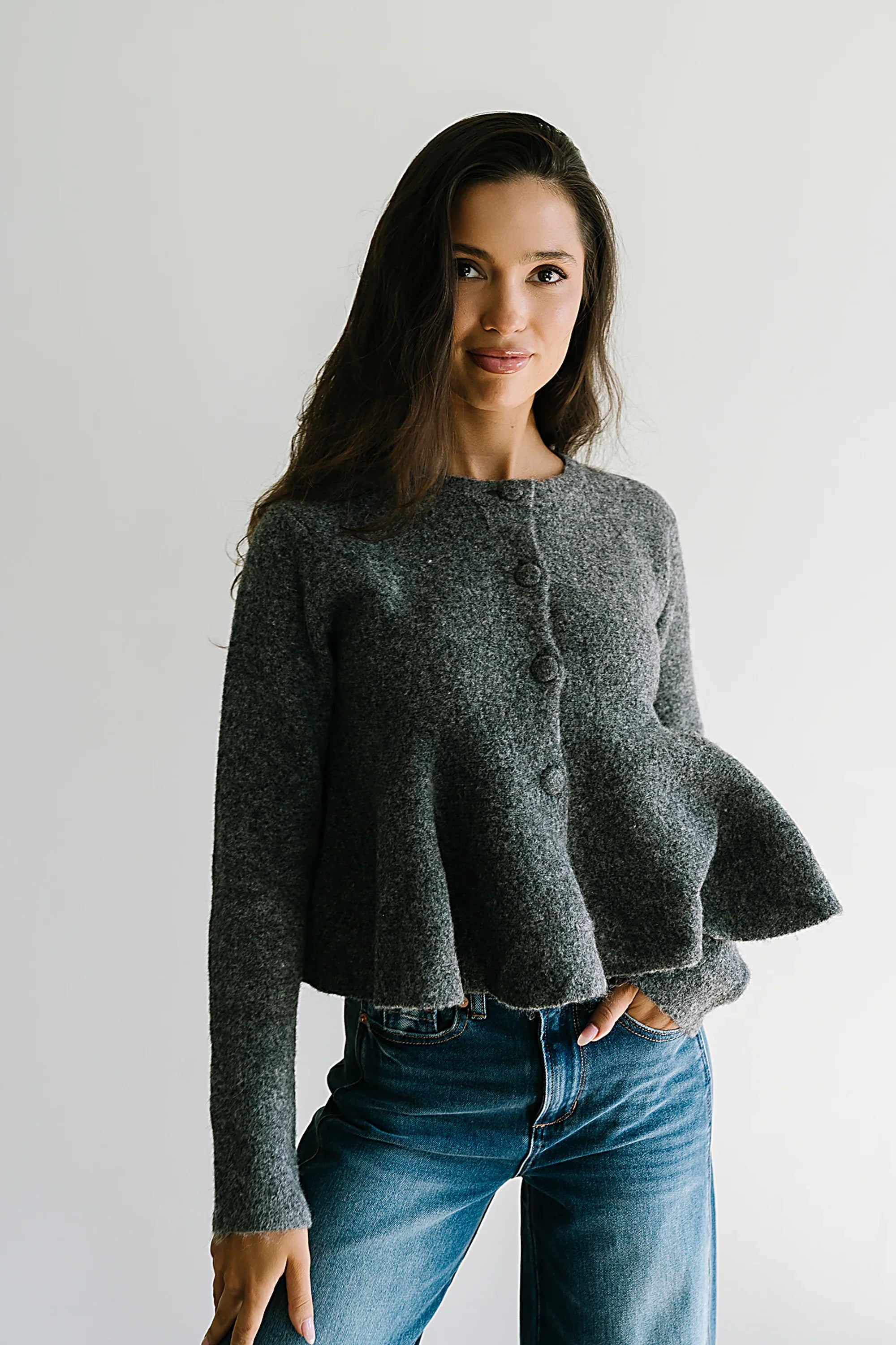 Ally Peplum Sweater FINAL SALE