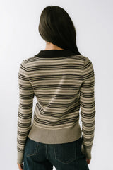Romero Striped Sweater in Grey