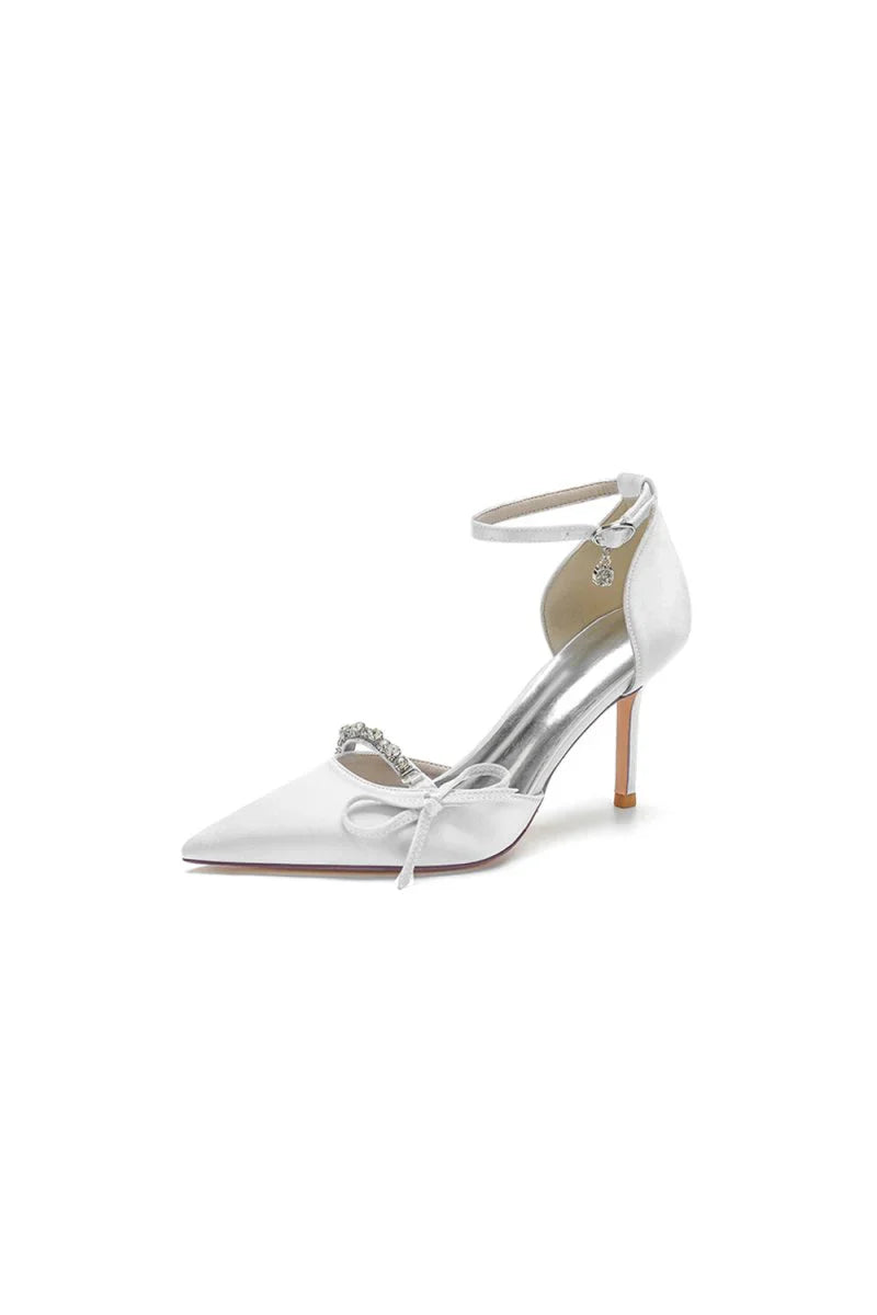 Pointed Toe Party Heels with Bow