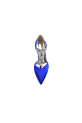 Pointed Toe Rhinestone Strap High Heels