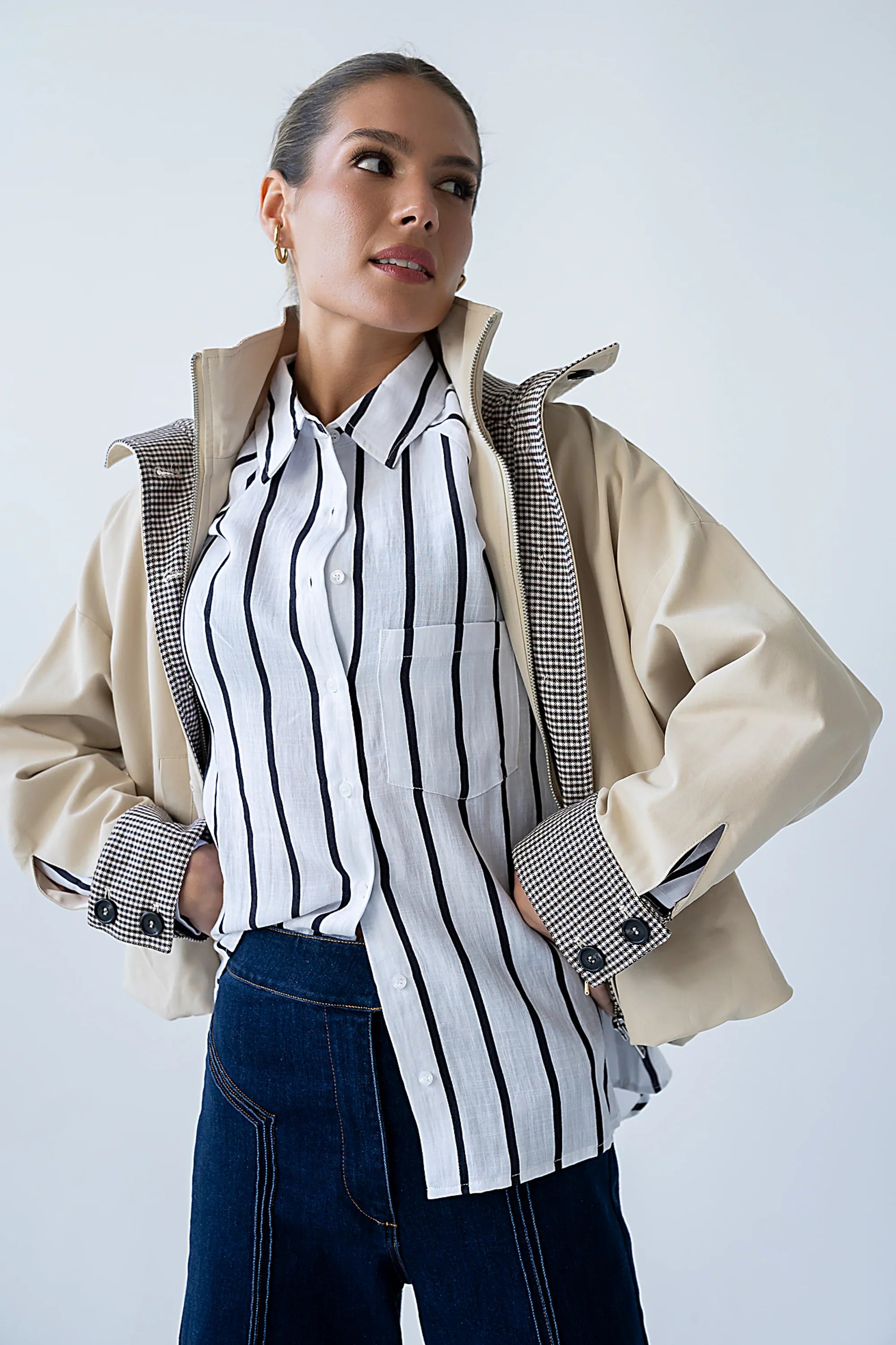 Ronie Striped Button Up
