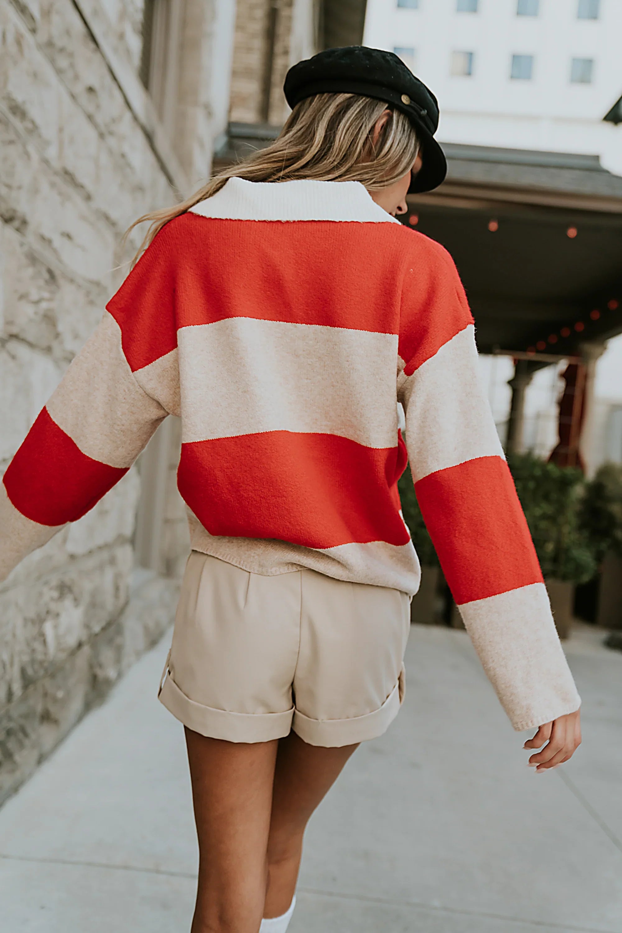 Kenzie Striped Sweater in Red FINAL SALE