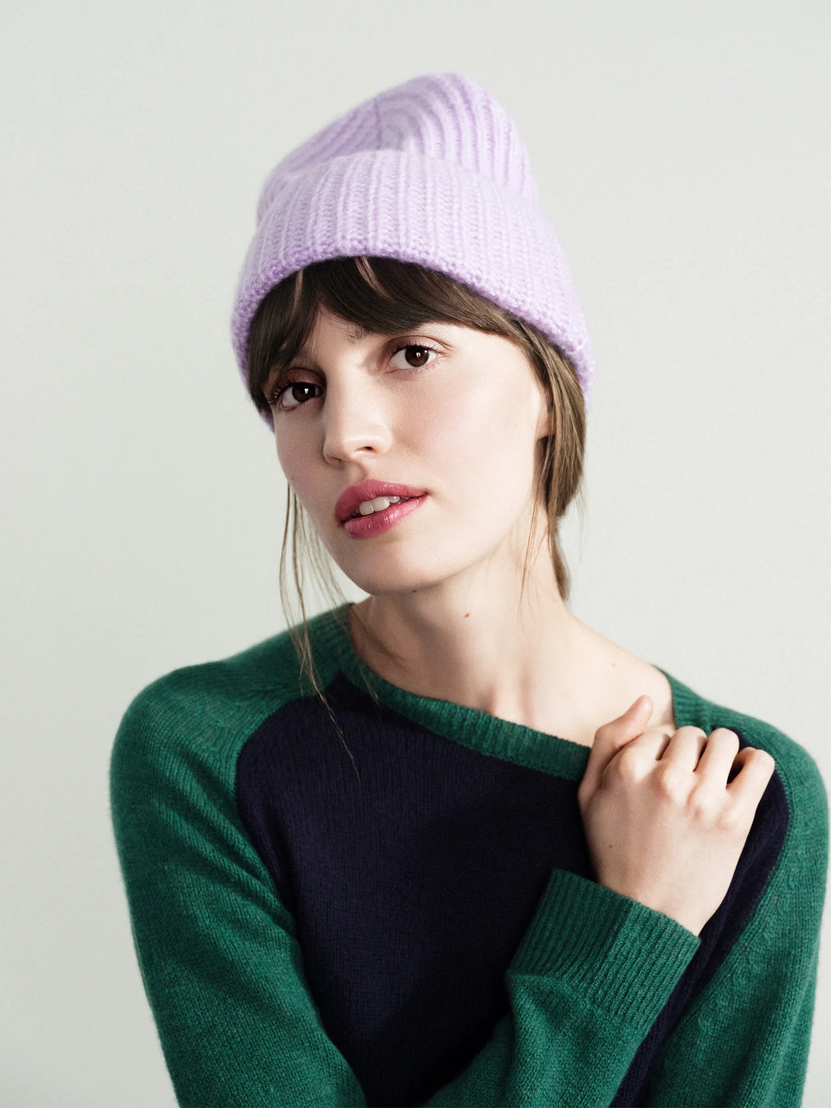 Cashmere Ribbed Beanie