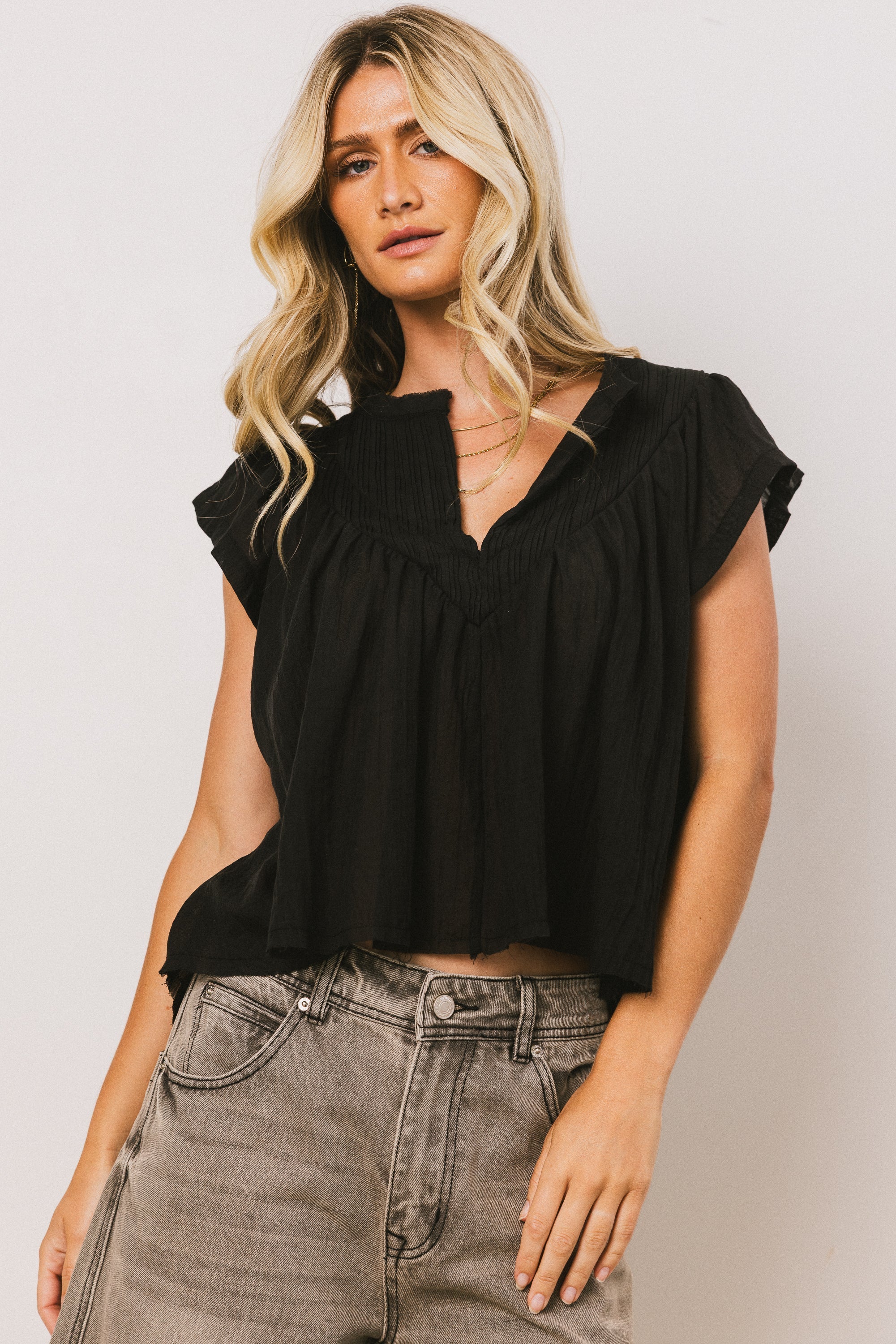 Leia Blouse in Black FINAL SALE