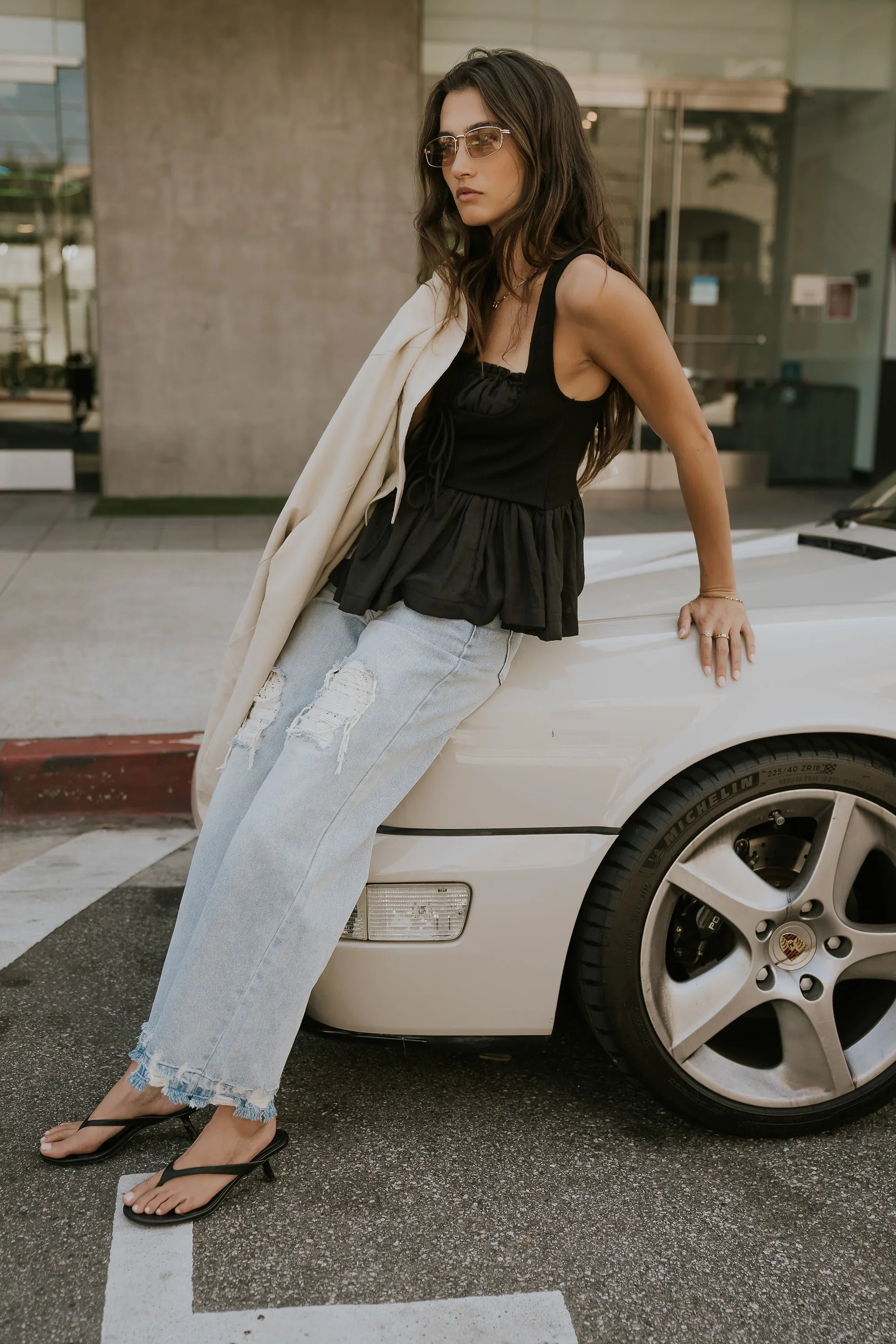 Marvin Crochet Wide Leg Jeans