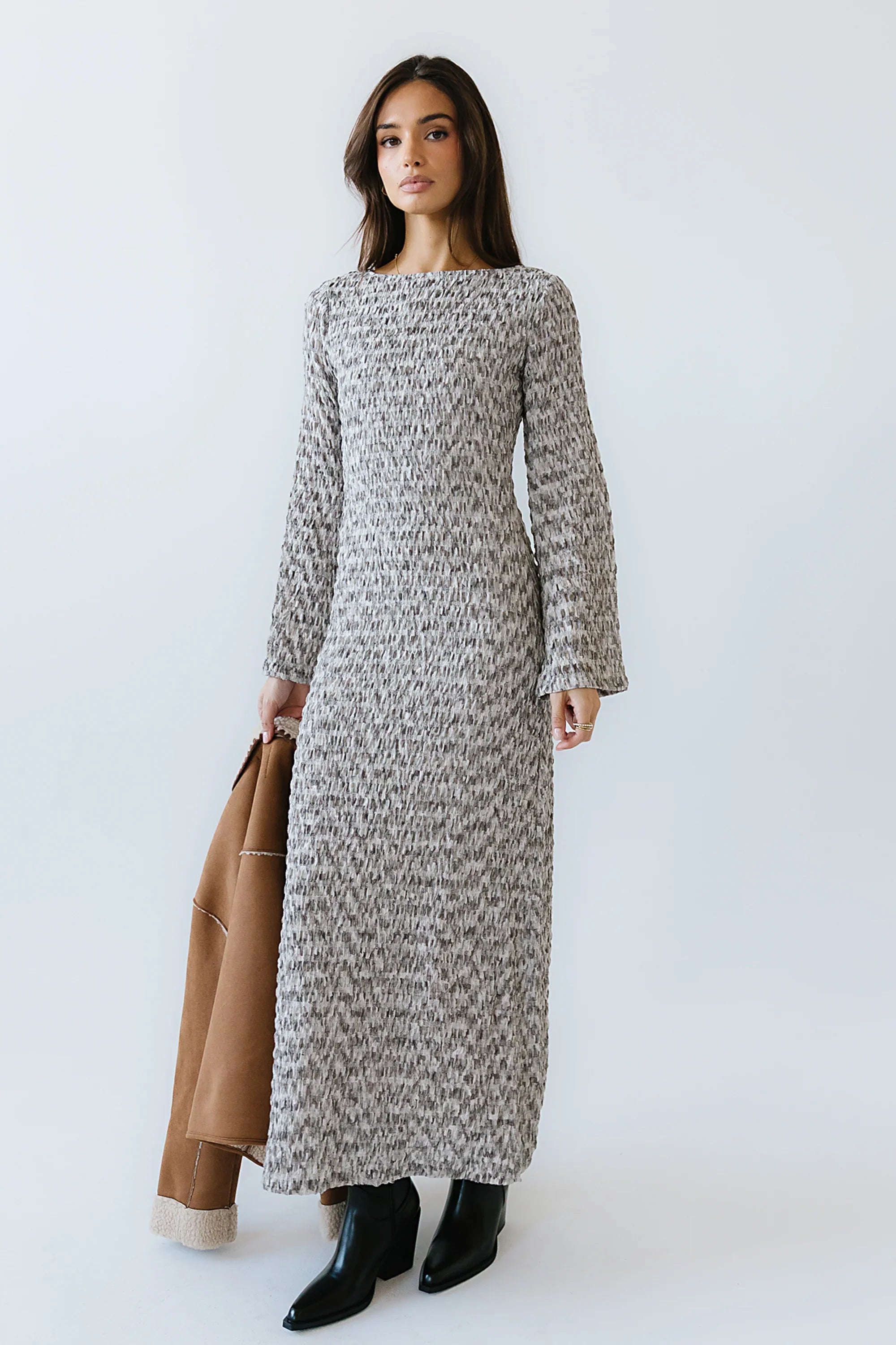 Lennon Textured Maxi Dress FINAL SALE