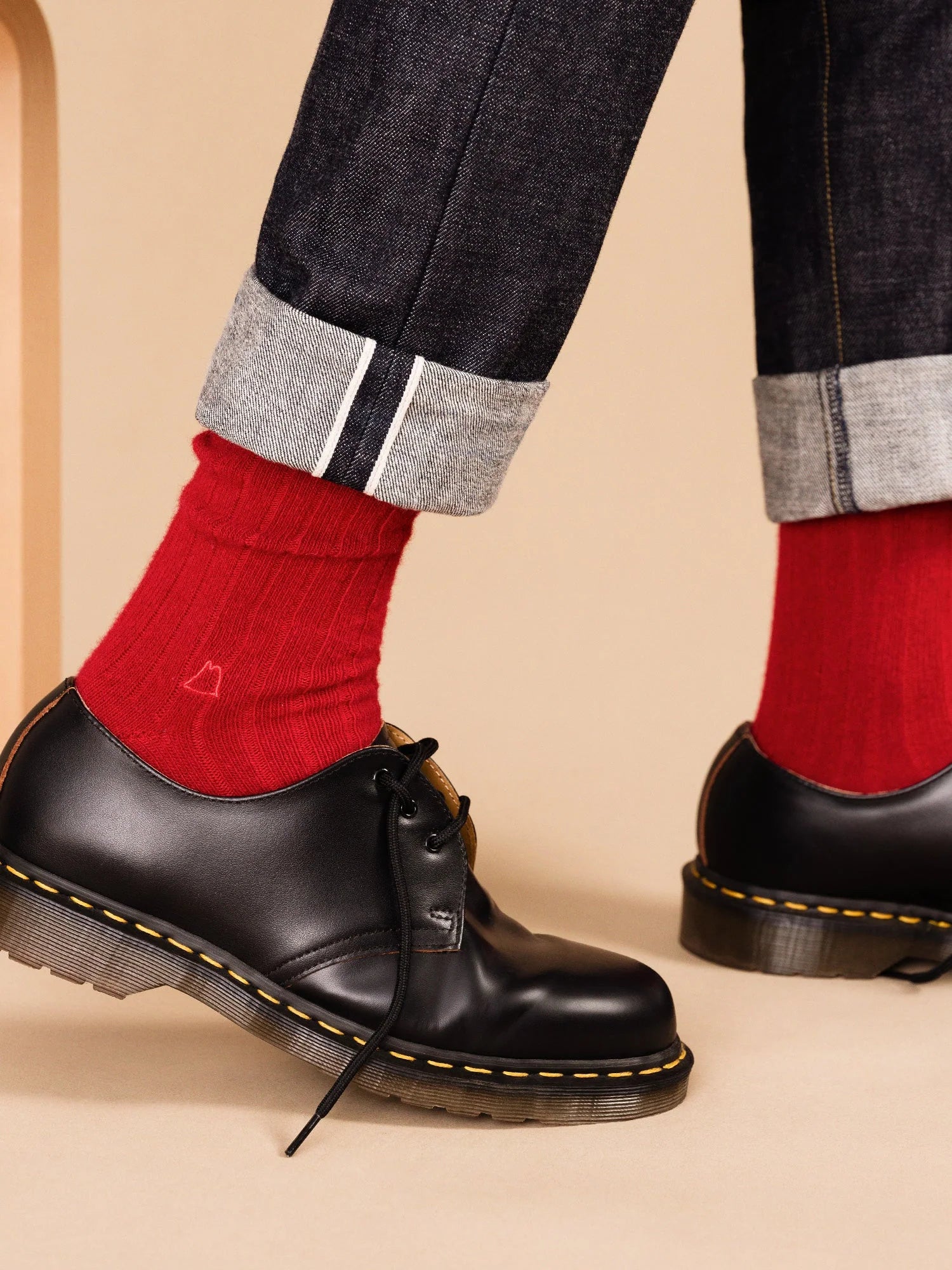 Roma Cashmere Rib Mens Crew