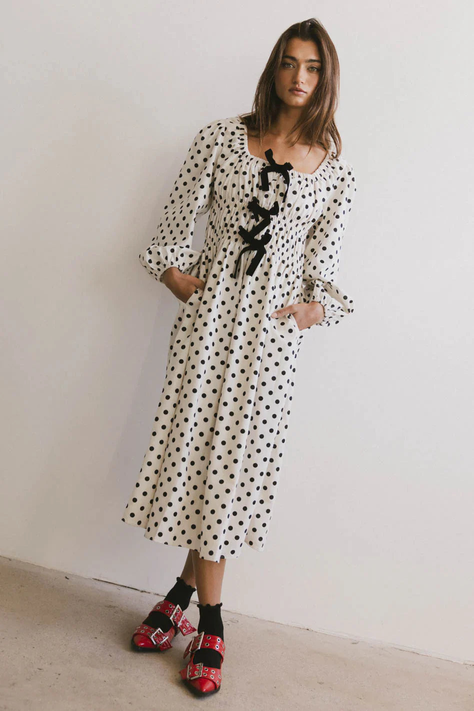 The Velveteen Bow Midi Dress FINAL SALE