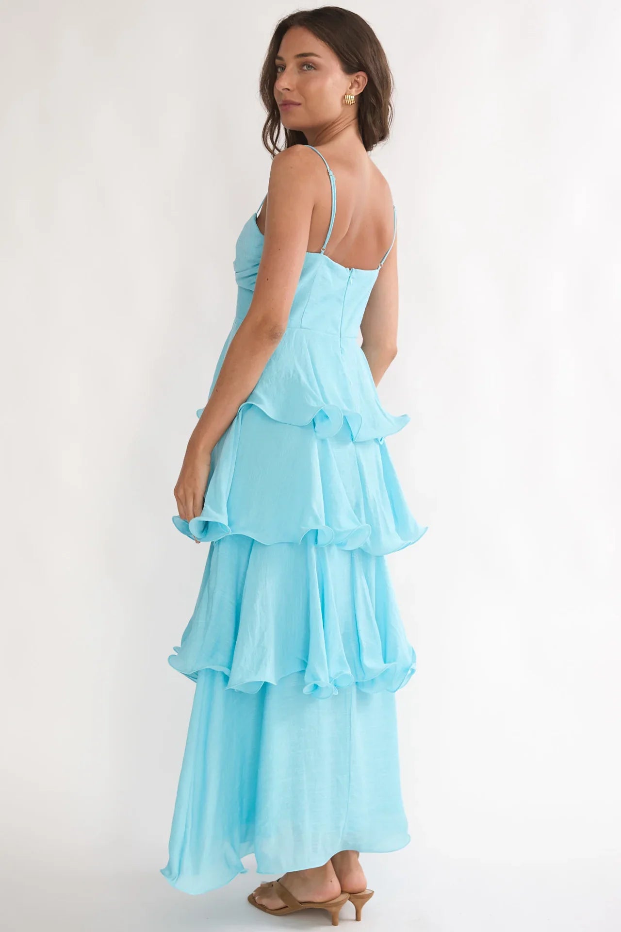 Heather Maxi Dress Tiered Ruffle Maxi Tide Blue