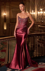 SONIA GOWN STRAPLESS SCOOP BODICE WITH DROP WAIST