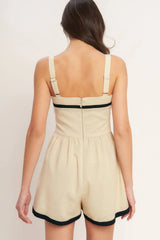 LOVELY LINE TAUPE ROMPER