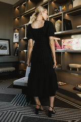 Miley Bubble Texture Dress in Black FINAL SALE