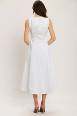 SEASIDE BRUNCH WHITE MIDI DRESS