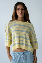 Katelyn Cropped Sweater Tee