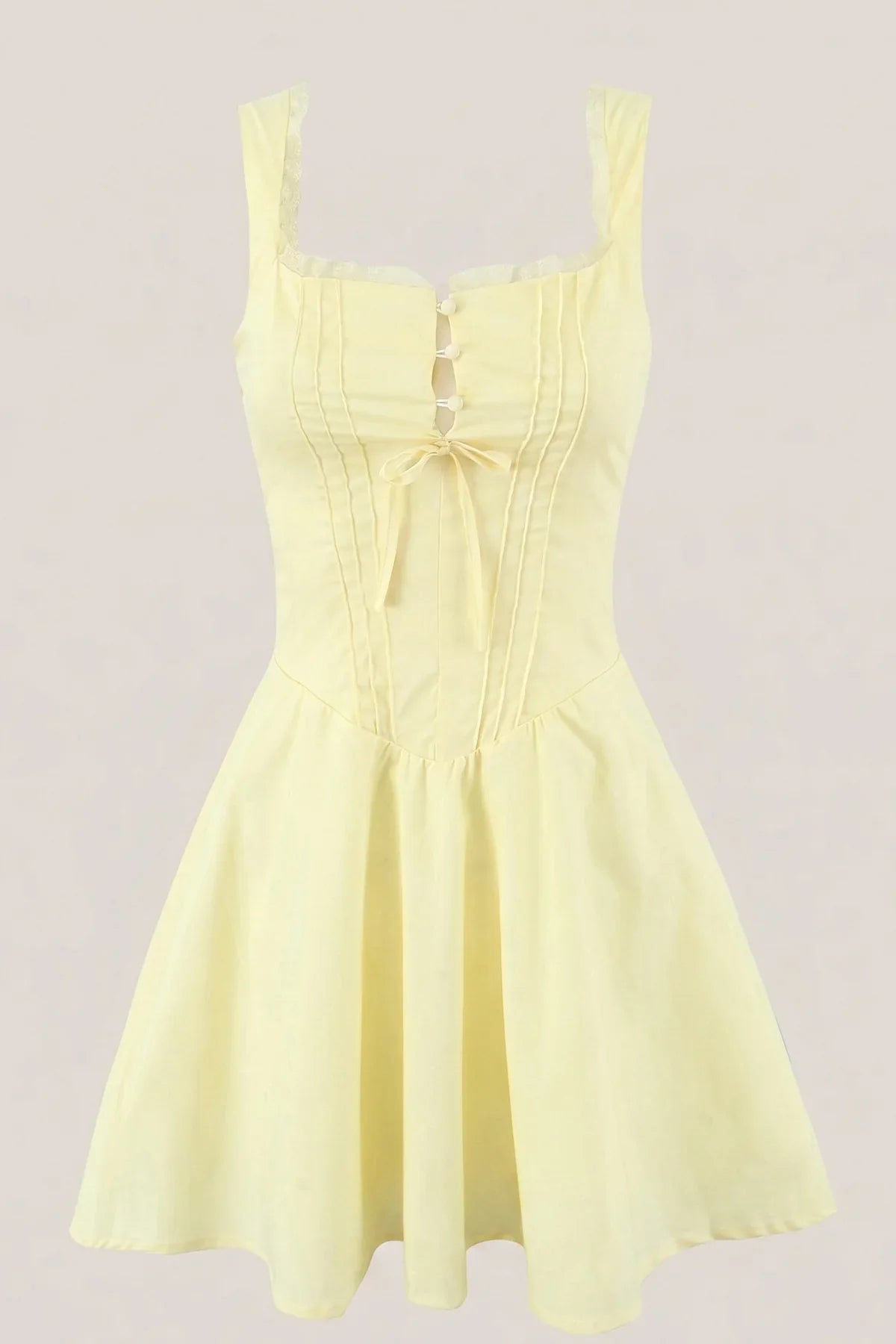 White Cotton Ruffled A Line Mini Dress