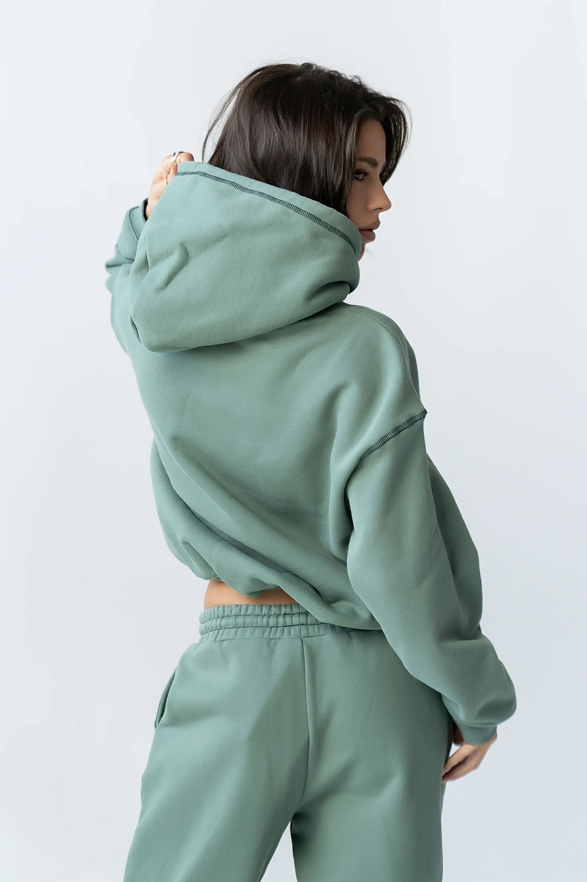 Mozie Contrast Sweatshirt in Teal