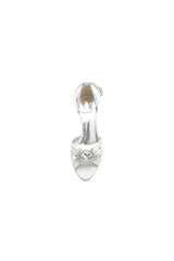 Open Toe Glitter Toe Ankle Strap Hollow out Stiletto Heels