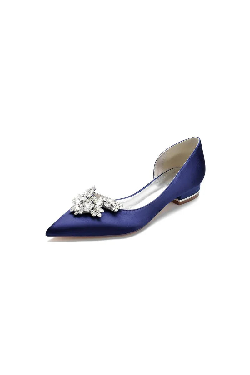 Crystal Pointed Toe Flats