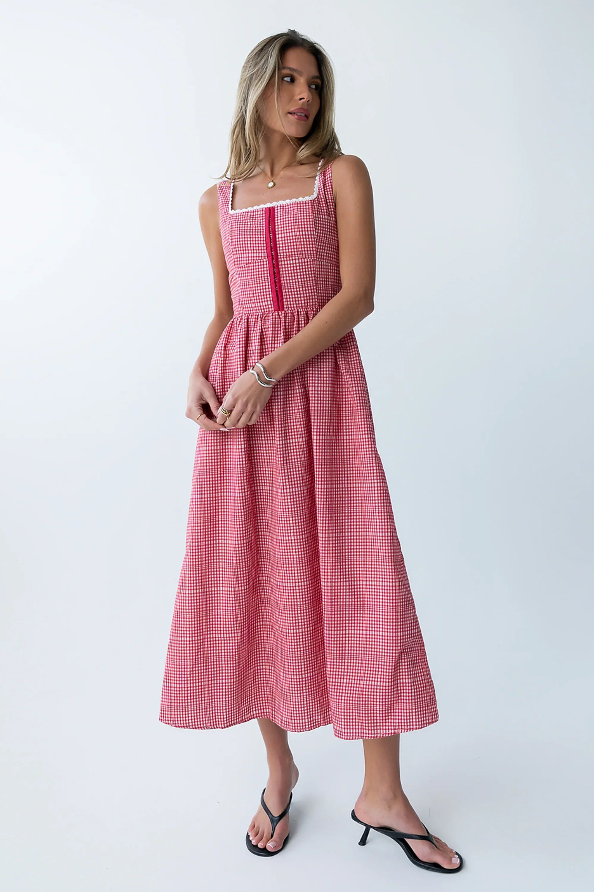 Kenzy Plaid Midi Dress