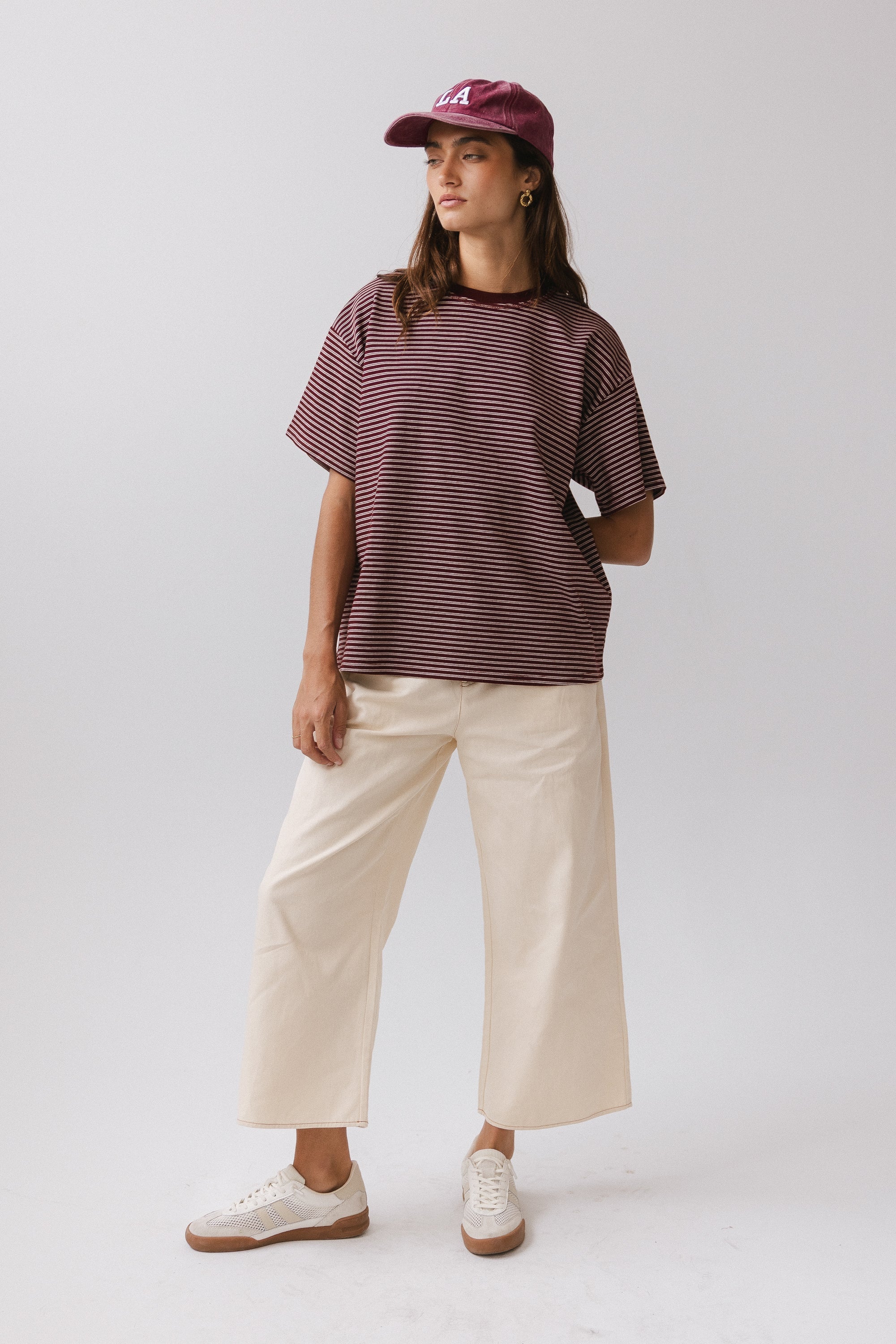 Salem Knit Top in Burgundy