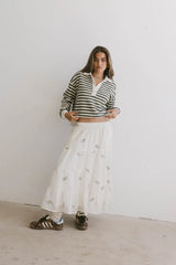 Bluebell Embroidered Midi Skirt FINAL SALE