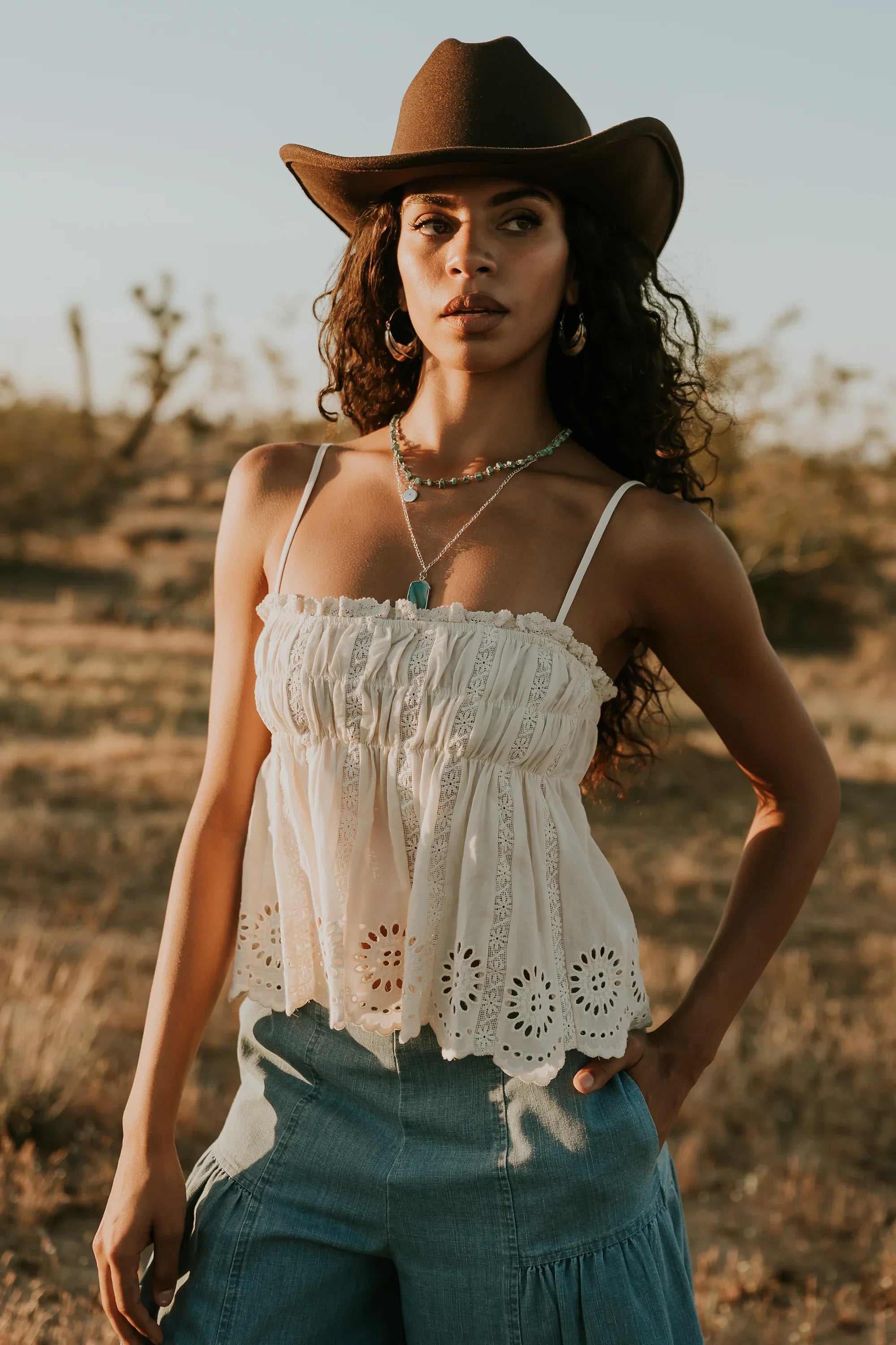 Karrie Embroidered Tank Top