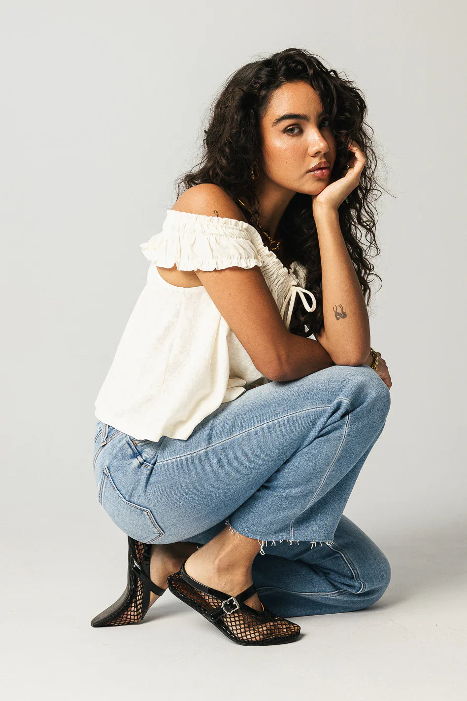 Casey Relaxed Top in Cream FINAL SALE