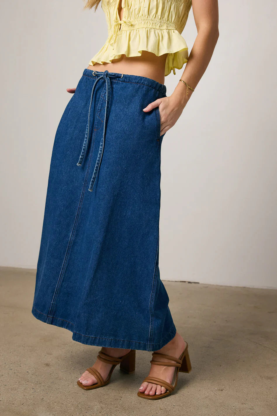 Arlo Denim Maxi Skirt FINAL SALE
