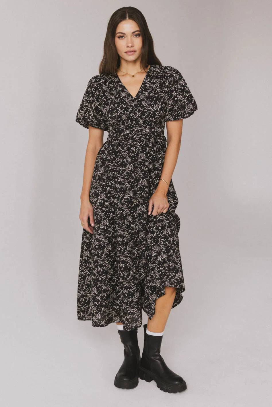 Elladine Floral Midi Dress FINAL SALE