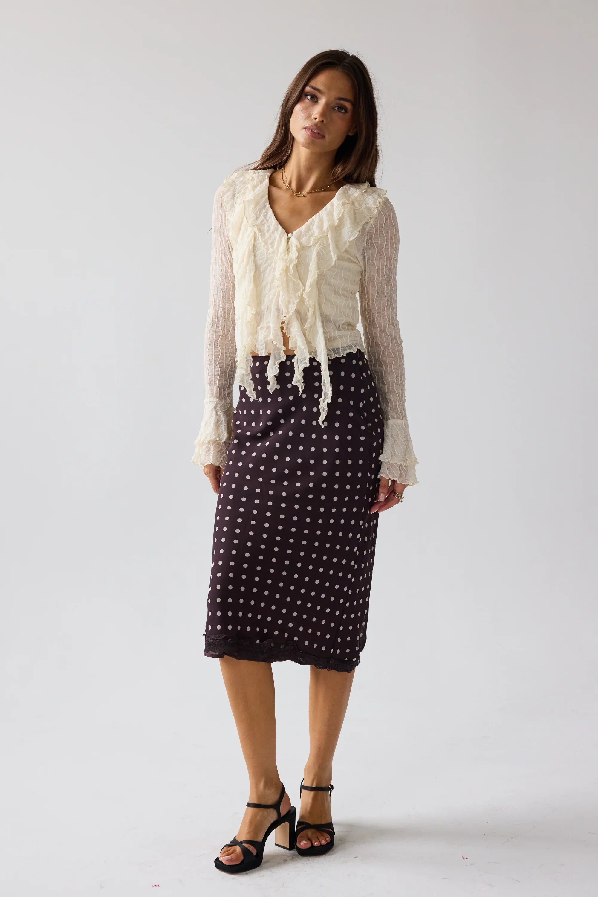 Croft Polka Dot Midi Skirt FINAL SALE